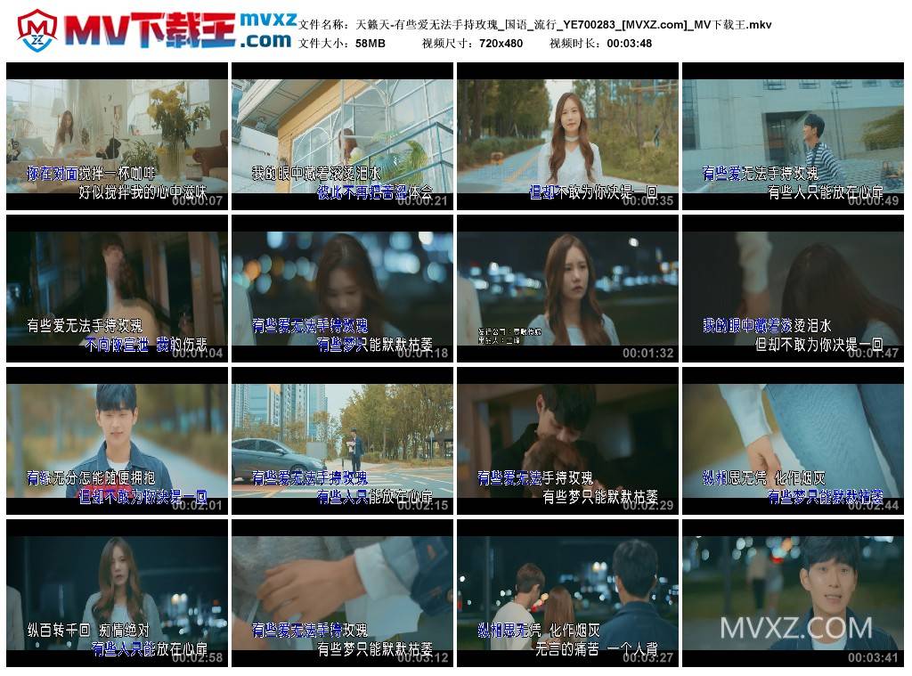 天籁天-有些爱无法手持玫瑰_国语_流行_YE700283